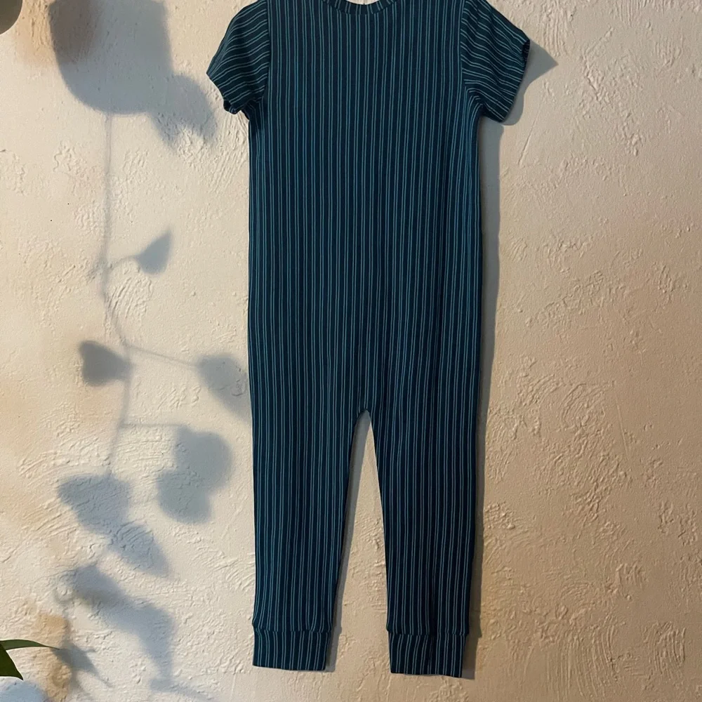 Kate Quinn Blue Stripped Romper